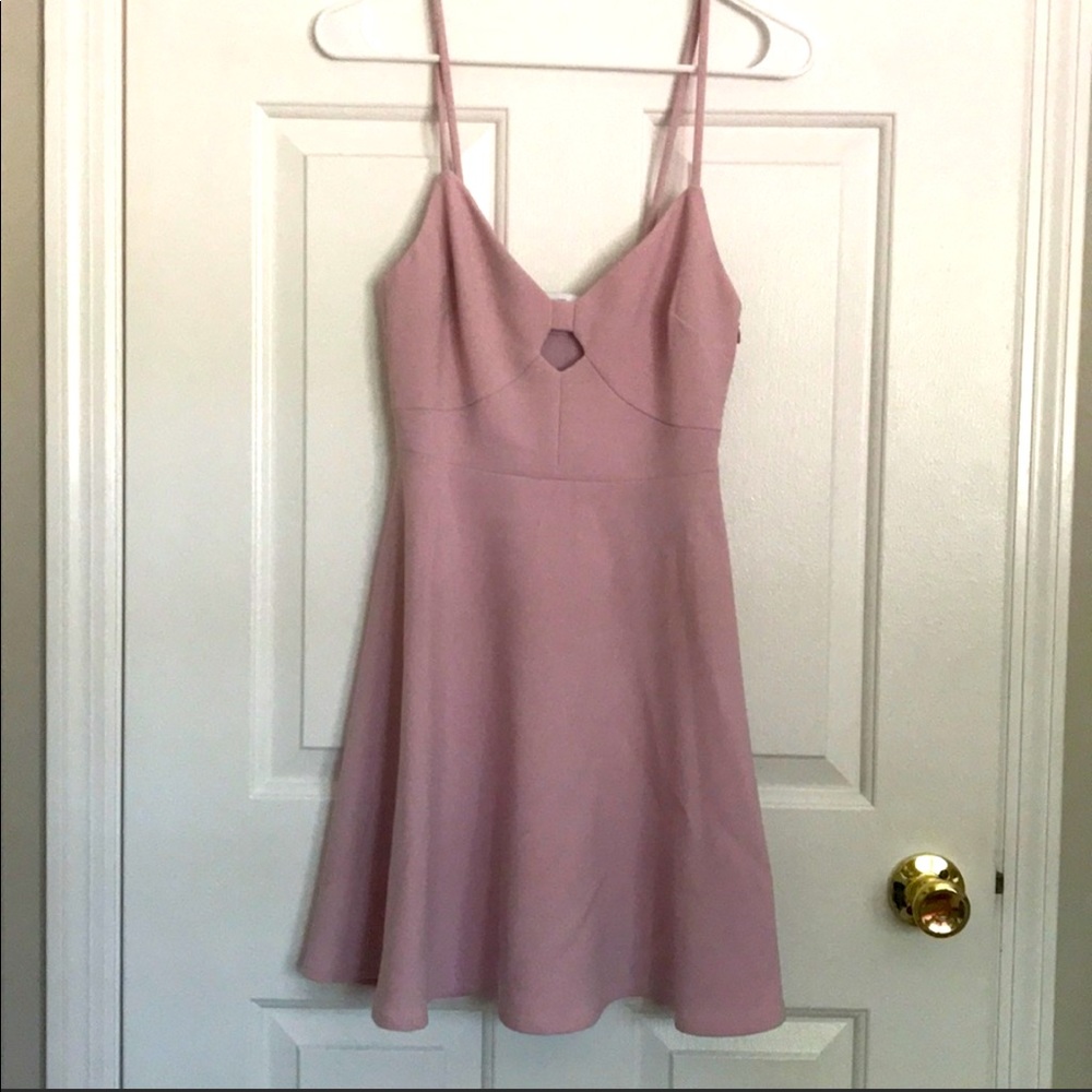 Likely Blush Pink Keyhole Dress